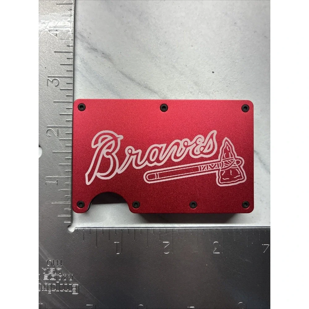 Metal Slim Atlanta Braves RFID Blocking Wallet